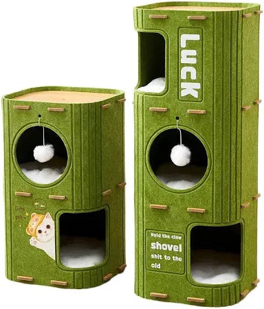Multi-layer house four seasons universal climbing frame tree integrated tree hole