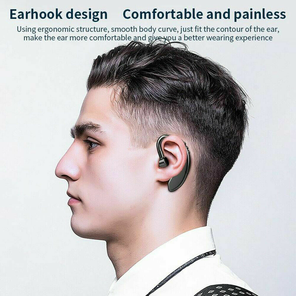 Bluetooth 5.0 Earpiece Wireless Headset Earbuds Noise Cancelling