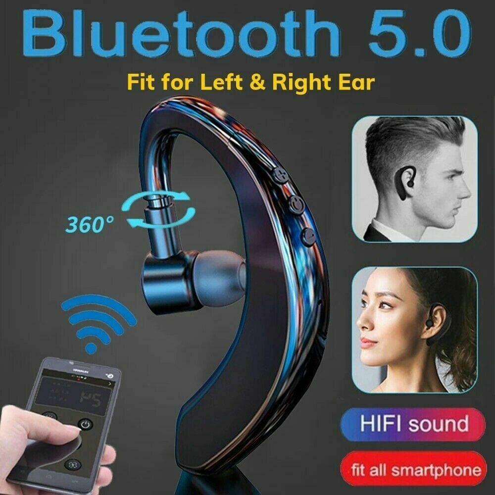 Bluetooth 5.0 Earpiece Wireless Headset Earbuds Noise Cancelling